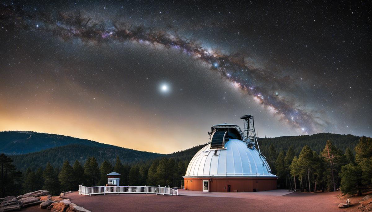 Image of the Lowell Observatory, a famous observatory located in Flagstaff, Arizona, known for its association with the discovery of Pluto.