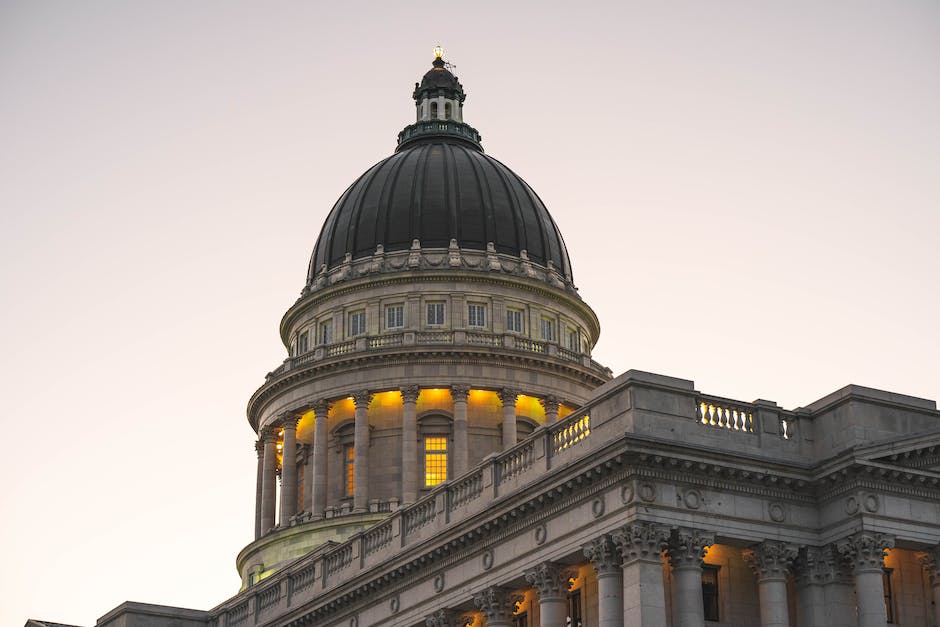The Utah State Capitol, a neoclassical architectural wonder towering over Salt Lake City, Utah's skyline.